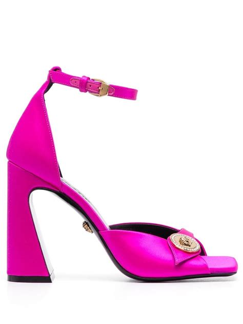 versace logo ankle strap sandals|Versace sandals price.